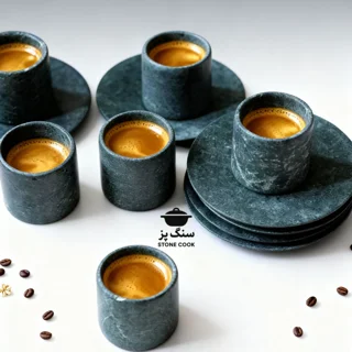 ست شات قهوه سنگی